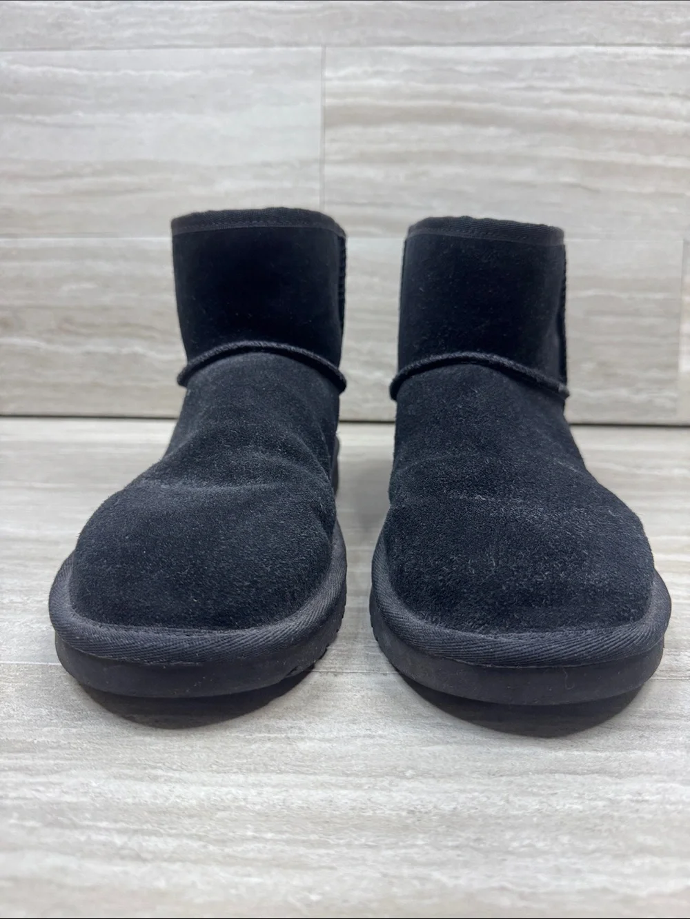 Koolaburra by Ugg Mini II Black Suede Ankle Boot with Leopard Size 8